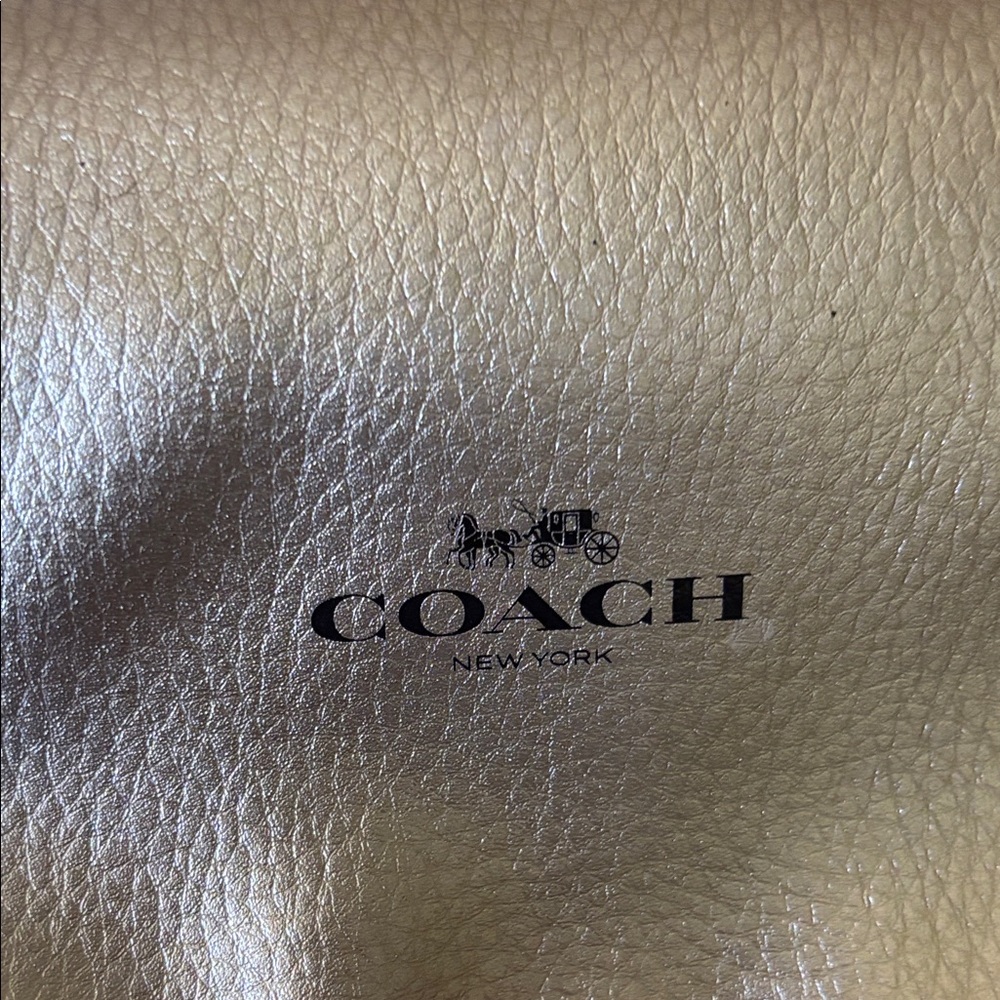 Coach Metallic Gold Leather Carryall